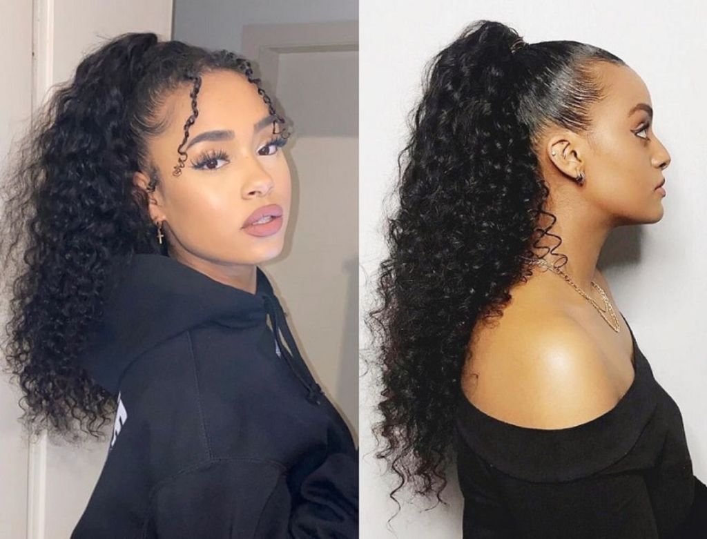 curly hair ponytail extensions