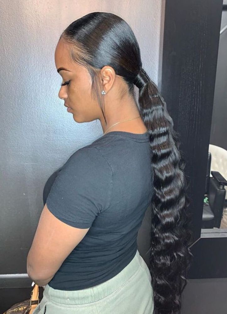Clip in  ponytail extensions